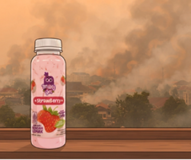 Milky Gel Menemani Warga Kalteng Bertahan di Tengah Kabut Asap Karhutla
